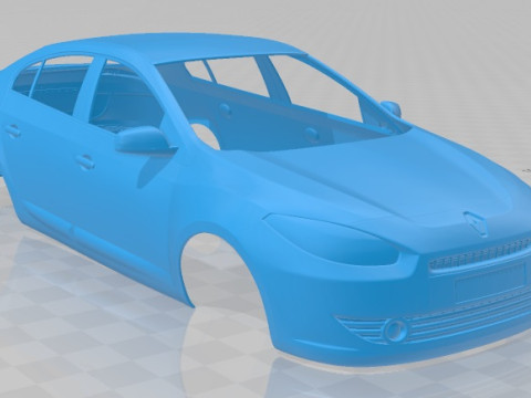 Mobil Bodi Cetak Renault Fluence 2010 Model Cetak 3D