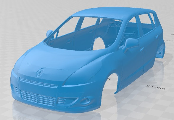 Renault Scenic 2010 Printable Body Car Modèles 3D en vedette .c4d .max .obj .3ds .fbx .stl .blend