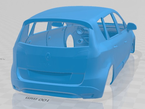 Renault Scenic 2010 Printable Body Car Modèles 3D en vedette