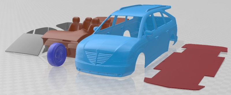SsangYong Rodius 2006 Printable Car 3Dプリントモデル .c4d .max .obj .3ds .fbx .stl .blend 