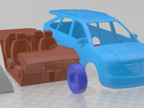 SsangYong Rodius 2006 Printable Car 3Dプリントモデル