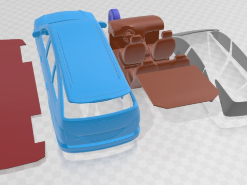 SsangYong Rodius 2006 Printable Car 3Dプリントモデル