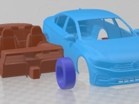 Volkswagen Passat GTE 2020 Printable Car 3D Print Model