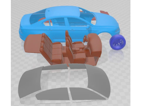 Volkswagen Passat GTE 2020 Printable Car 3D Print Model