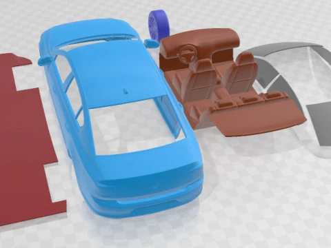Volkswagen Passat GTE 2020 Printable Car 3D Print Model