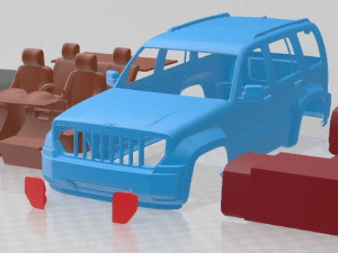 Jeep Liberty 2008 SUV Printable Car 3D Print Model