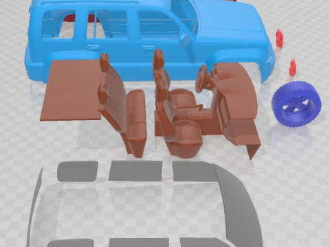 Jeep Liberty 2008 SUV Printable Car Modelo de impresión 3D