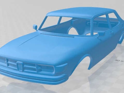 Saab 99 1972 可打印车身汽车 3D 打印模型