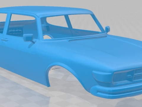 Saab 99 1972 Printable Body Car 3D Druckmodell