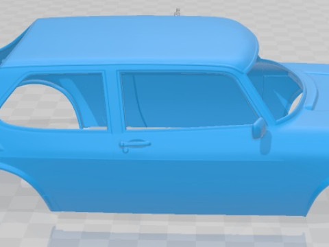 Saab 99 1972 Printable Body Car 3D Druckmodell
