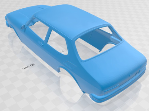 Saab 99 1972 Printable Body Car 3D Druckmodell