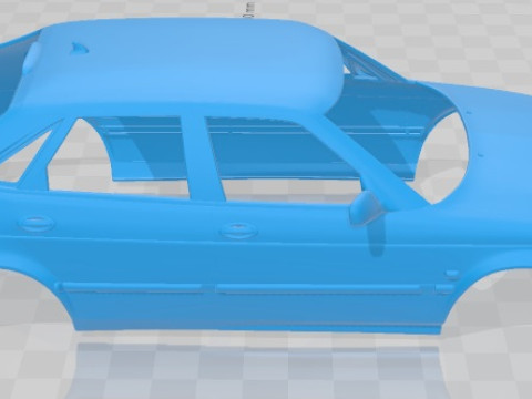Saab 9-3 Hatchback 2001 Printable Body Car 3D-Druckmodell