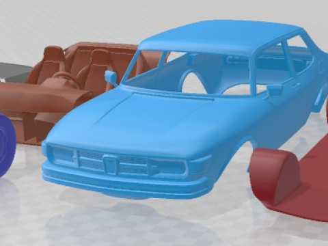 Saab 99 1972 Printable Car Modelo de Impressão 3D