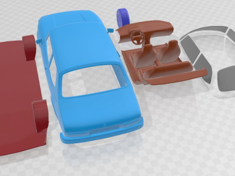 Saab 99 1972 Printable Car Modèles 3D en vedette