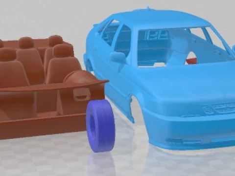 Saab 9-3 Hatchback 2001 Printable Car 3D Print Model