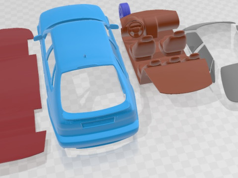 Saab 9-3 Hatchback 2001 Printable Car 3D 打印模型