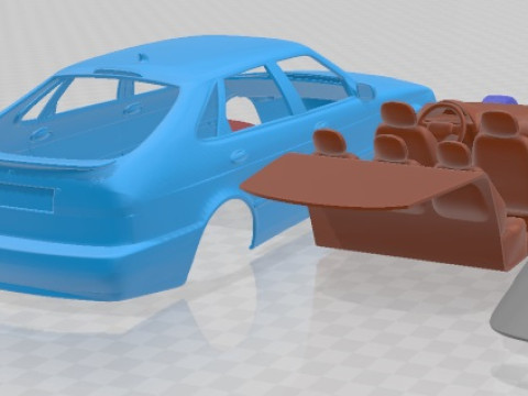Saab 9-3 Hatchback 2001 Printable Car 3D 打印模型