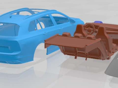 Volkswagen Golf Variant R Line 2021 Printable Car Modèles 3D en vedette