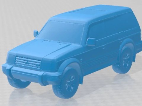 Mitsubishi Pajero Montero Wagon 1991 Printable Car 3D Print Model
