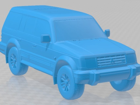 Mitsubishi Pajero Montero Wagon 1991 Printable Car 3D Baskı Modeli