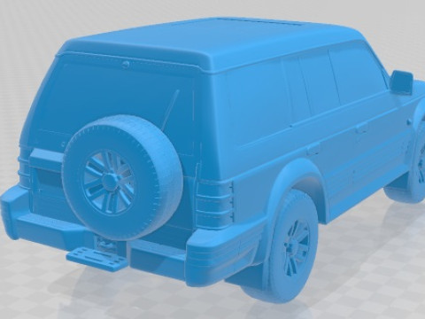 Mitsubishi Pajero Montero Wagon 1991 Printable Car 3D Baskı Modeli