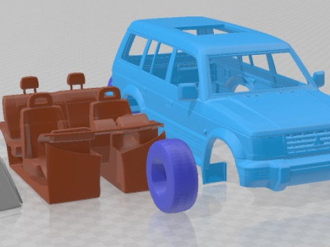 Mitsubishi Pajero Montero Wagon 1991 Printable Car 3D-Druckmodell