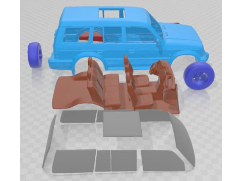 Mitsubishi Pajero Montero Wagon 1991 Printable Car 3D Print Model