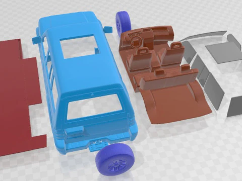 Mitsubishi Pajero Montero Wagon 1991 Printable Car 3D Print Model