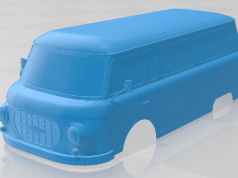 Barkas B 1000 Minibus Printable Body 3D Print Model
