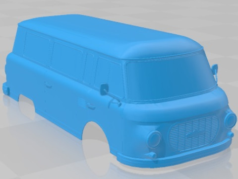Barkas B 1000 Minibus Printable Body 3D 프린트 모델
