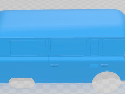 Barkas B 1000 Minibus Printable Body 3D 프린트 모델