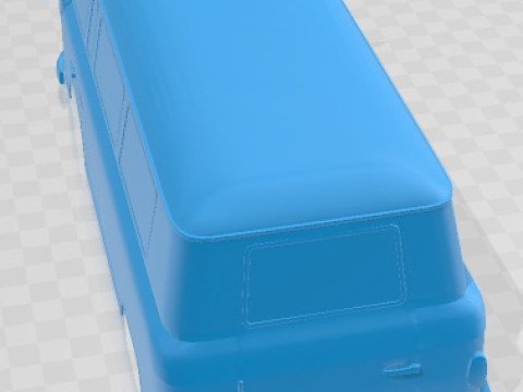 Barkas B 1000 Minibus Printable Body 3D 프린트 모델