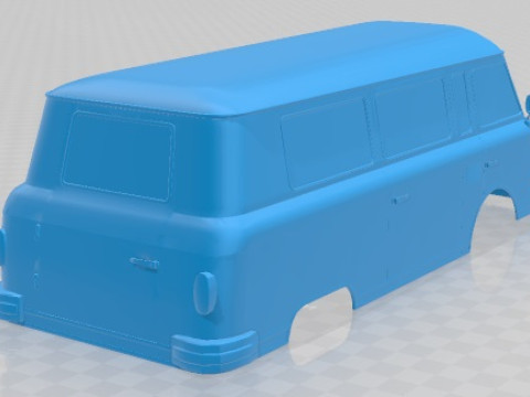 Barkas B 1000 Minibus Printable Body 3D 프린트 모델