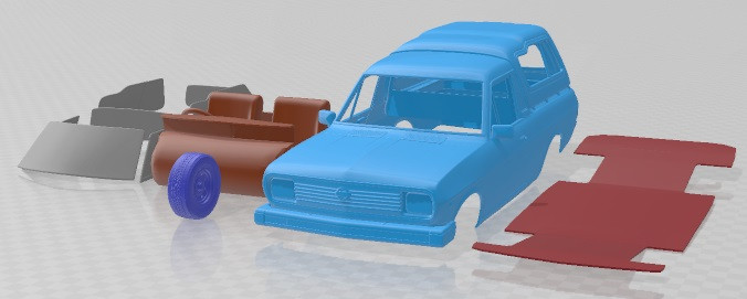 Nissan 1400 1971 Printable Car 3D 프린트 모델 .c4d .max .obj .3ds .fbx .stl .blend 