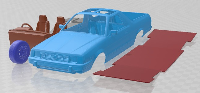 Subaru BRAT 1981 Printable Car Model do druku 3D .c4d .max .obj .3ds .fbx .stl .blend 