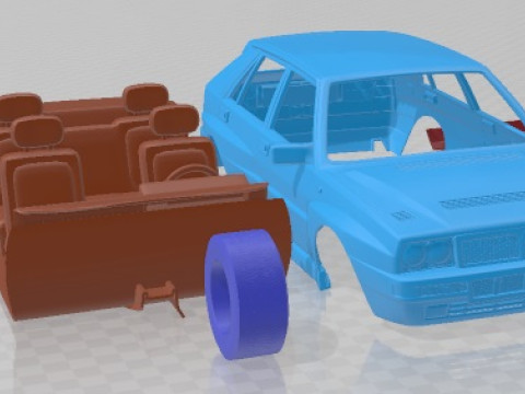 Lancia Delta Integrale 1992 Printable Car Model do druku 3D
