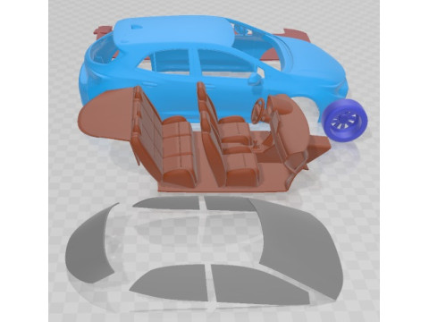 Toyota Corolla Hatchback 2019 Printable Car 3D Baskı Modeli