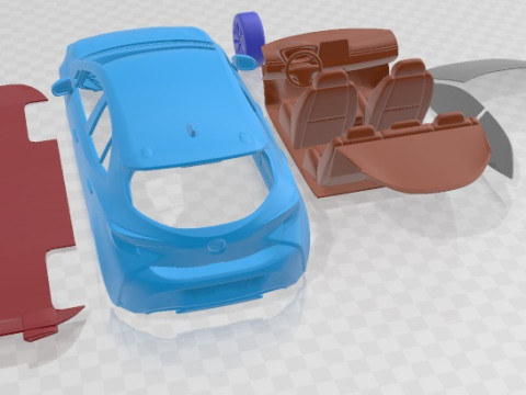 Toyota Corolla Hatchback 2019 Printable Car 3D Baskı Modeli