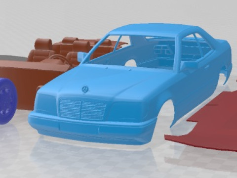 Mercedes Benz E Class Coupe 1993 Printable Car 3D Print Model