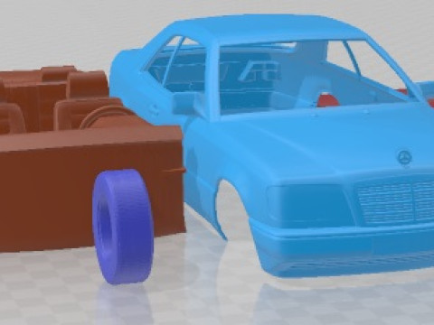 Mercedes Benz E Class Coupe 1993 Printable Car 3D Print Model