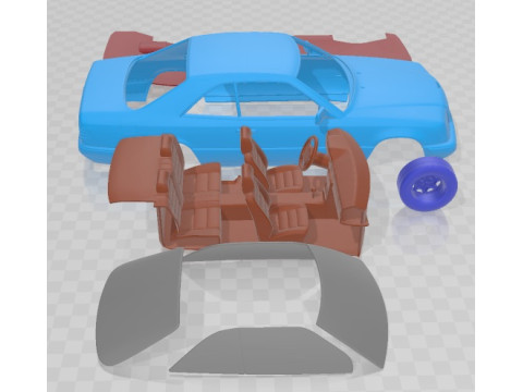 Mercedes Benz E Class Coupe 1993 Printable Car 3D Print Model