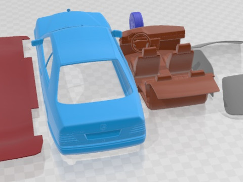 Mercedes Benz E Class Coupe 1993 Printable Car 3D Print Model