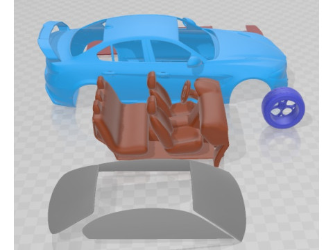 Alfa Romeo Giulia GTAm 2021 Printable Car Modelo de impresión 3D