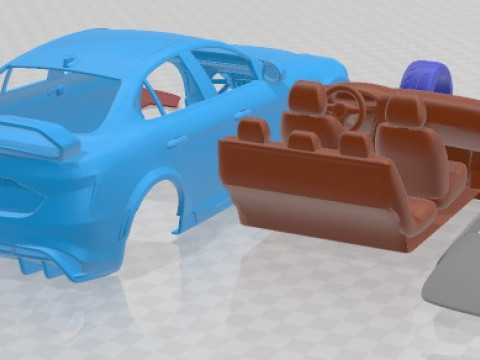 Alfa Romeo Giulia GTAm 2021 Printable Car Modelo de impresión 3D