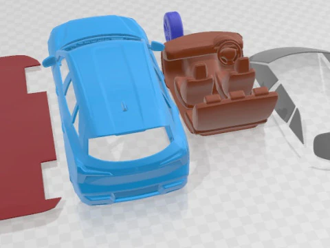 Mitsubishi Xforce 2023 Printable Car 3D Print Model