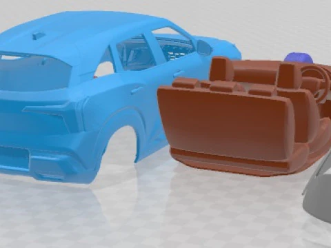 Mitsubishi Xforce 2023 Printable Car 3D Print Model