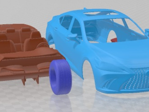 Lexus ES F Sport 2022 Printable Car 3D-Druckmodell