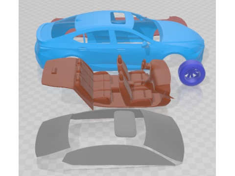 Lexus ES F Sport 2022 Printable Car 3D-Druckmodell
