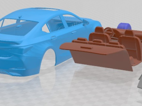 Lexus ES F Sport 2022 Printable Car 3D-Druckmodell