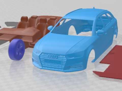 Audi A4 Avant 2019 Printable Car 3Dプリントモデル